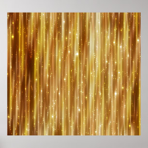 Golden Glitter: heldere Abstracte achtergrond. Poster
