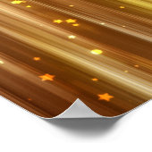 Golden Glitter: heldere Abstracte achtergrond. Poster (Hoek)