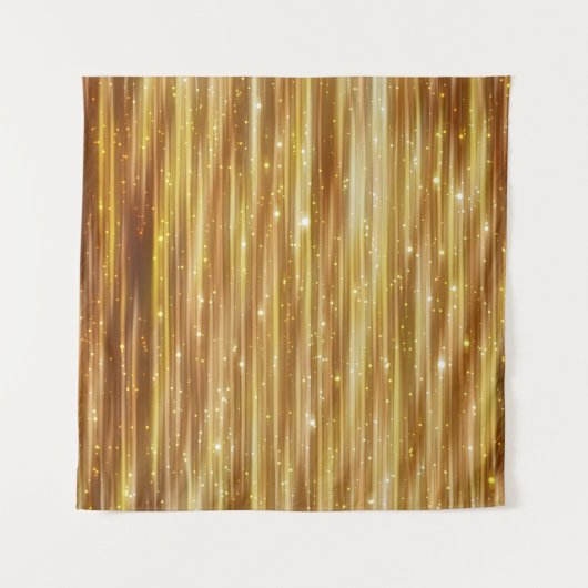 Golden Glitter: heldere Abstracte achtergrond. Wandkleed (Voorkant)