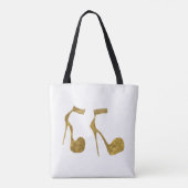Golden Glitter High Hiel Shoes Tote Bag (Achterkant)
