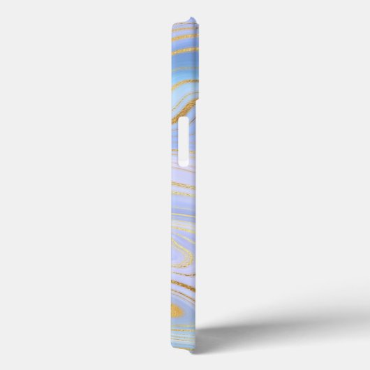 Golden Glitter Iridescent Marble Agate Case-Mate iPhone Case (Achterkant / Rechts)