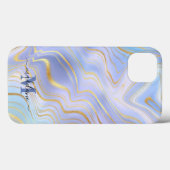Golden Glitter Iridescent Marble Agate Hoesje-Mate Case-Mate iPhone Case (Achterkant (horizontaal))