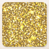Golden glitter kartonnen onderzetters (Voorkant)