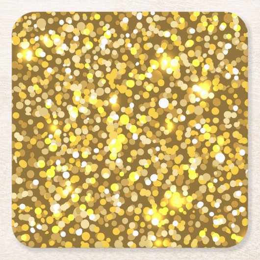 Golden glitter kartonnen onderzetters (Voorkant)