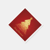 Golden Glitter kerstboom Servet (Hoek)