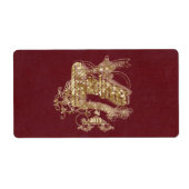 Golden Glitter Kerstmis - Etiket (Voorkant)