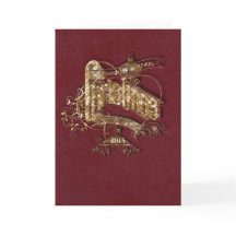 Golden Glitter Kerstmis - Wenskaart