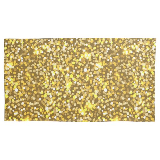 Golden glitter kussensloop (Voorkant-Links)