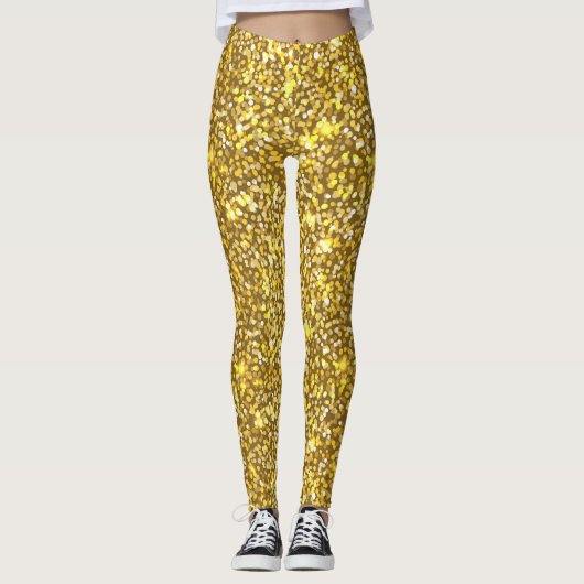 Golden glitter leggings (Voorkant)