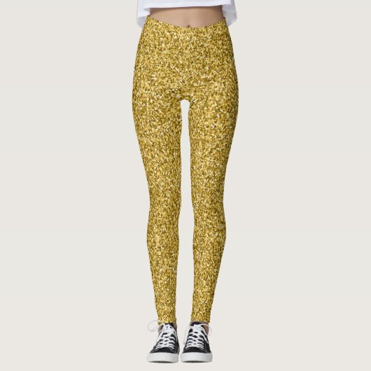Golden Glitter Leggings (Voorkant)