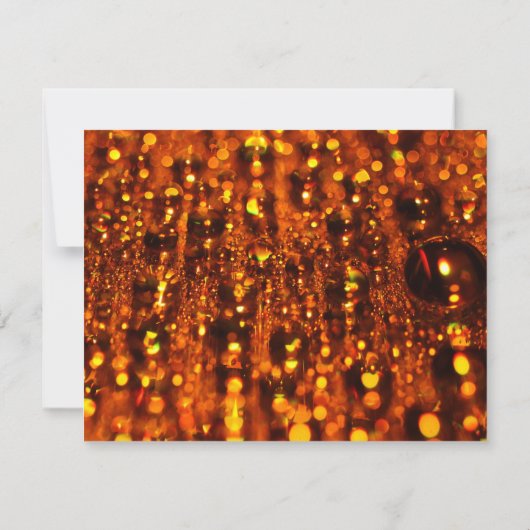 Golden Glitter Lights Sla de datumkaart op Save The Date (Achterkant)