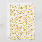 Golden Glitter Little Star Baby shower Invite Kaart (Achterkant)