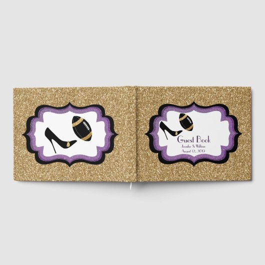 Golden Glitter look Football Thégold Wedding 2 Gastenboek (Volledig)