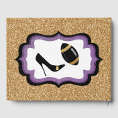 Golden Glitter look Football Thégold Wedding 2 Gastenboek (Achterkant)