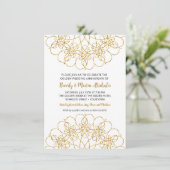 Golden Glitter Mandala 50e bruiloft Jubileum Kaart (Staand voorkant)