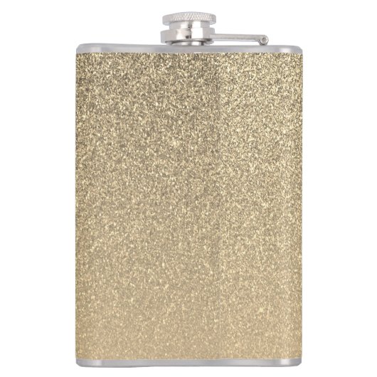 Golden Glitter Monogram Heupfles (Achterkant)