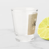 Golden Glitter Monogram Shot Glas (Links)
