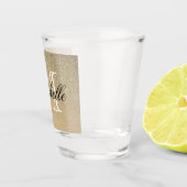 Golden Glitter Monogram Shot Glas (Rechts)