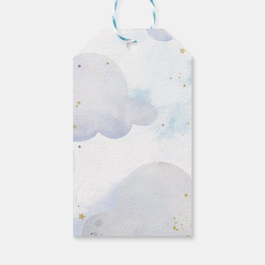 Golden Glitter Moon Baby shower Cadeaulabel (Achterkant)