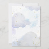 Golden Glitter Moon Baby shower Invitation Kaart (Achterkant)