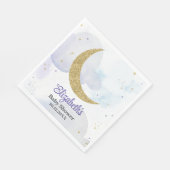 Golden Glitter Moon Baby shower Servet (Hoek)