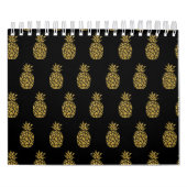 Golden Glitter Pineappel Tropische Fruit Lover Kalender (Hoes)