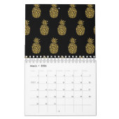 Golden Glitter Pineappel Tropische Fruit Lover Kalender (Mar 2026)
