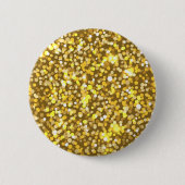 Golden glitter ronde button 5,7 cm (Voorkant)