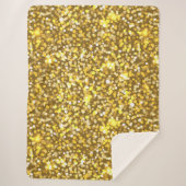 Golden glitter sherpa deken (Voorkant)