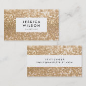 Golden Glitter Shine Stylish Visitekaartjes (Voorkant / Achterkant)
