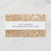 Golden Glitter Shine Stylish Visitekaartjes (Achterkant)