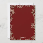 Golden Glitter Snowflake Border Holiday Card Feestdagenkaart (Achterkant)