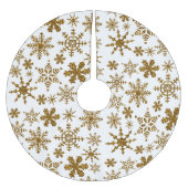 Golden Glitter Snowflakes kerspatroon Kerstboom Rok (Voorkant)