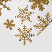 Golden Glitter Snowflakes kerspatroon Tissuepapier (Detail)