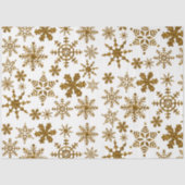 Golden Glitter Snowflakes kerspatroon Tissuepapier (Voorkant)