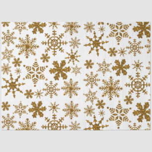 Golden Glitter Snowflakes kerspatroon Tissuepapier