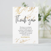Golden Glitter Sparkle Personalized Wedding Bedankkaart (Staand voorkant)