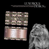 Golden Glitter Sparkle Stars Initialen Roos Gold Visitekaartje