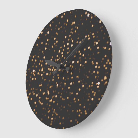 Golden Glitter Sparkles Large Clock Grote Klok (Hoek)