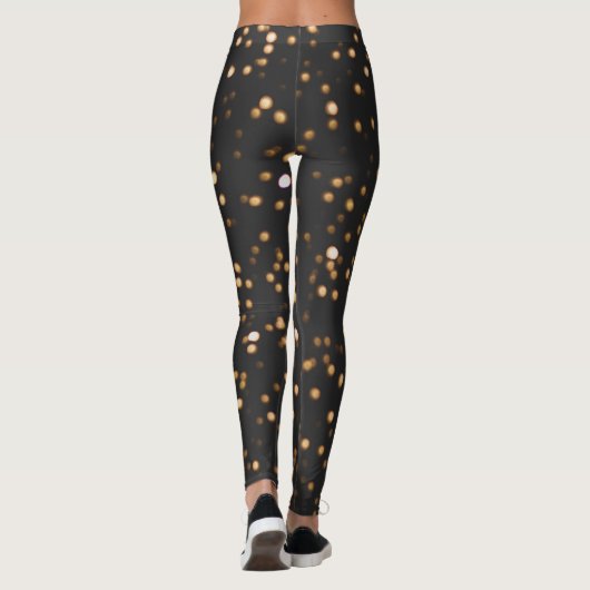 Golden Glitter Sparkles Leggings (Achterkant)