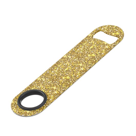 Golden glitter speed flessenopener (Achterkant Gekanteld)