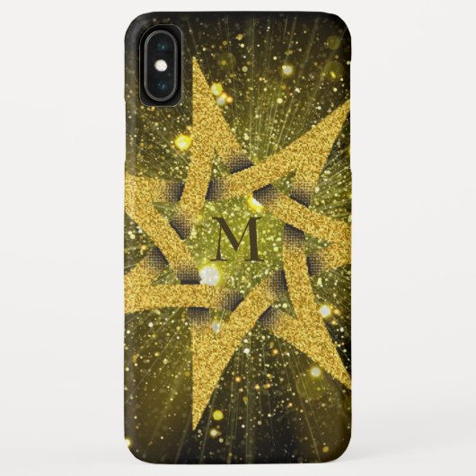 Golden Glitter Star Case-Mate iPhone Case (Achterkant)