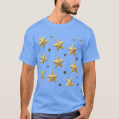 🌟 Golden Glitter Star Pattern – Elegant & Glanzen T-shirt (Voorkant)