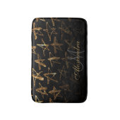 Golden Glitter Stars Badmat (Voorkant Verticaal)