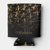 Golden Glitter Stars Blikjeskoeler (Voorkant)