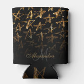 Golden Glitter Stars Blikjeskoeler (Achterkant)