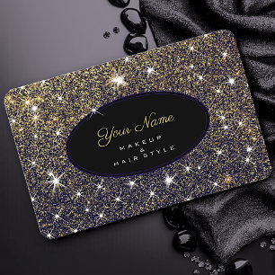 Golden Glitter Stars Elegant Luxury Stylish Bling Visitekaartje
