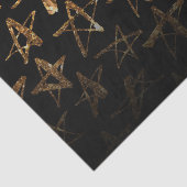 Golden Glitter Stars Tissuepapier (Detail)