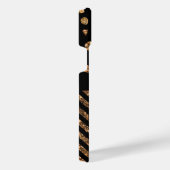 Golden Glitter Stippen en strepen iPhone Hoesje (Rechterkant)