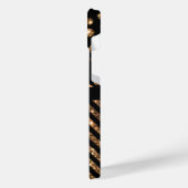 Golden Glitter Stippen en strepen iPhone Hoesje (Linkerkant)